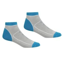 Regatta Calcetines Al Tobillo Samaris Trail Colores Sólidos Para Mujer Packs De 2 Negro, -Ropa Montañismo Tienda calcetines al tobillo samaris trail colores solidos para mujer packs de 2 acero