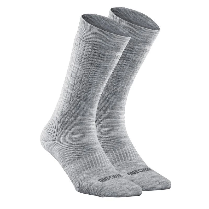 Calcetines Térmicos De Trekking Y Montaña Adulto Quechua SH100 Gris 2 Pares 2 Calcetines Térmicos De Trekking Y Montaña Adulto Quechua SH100 Gris 2 Pares - Imagen 2