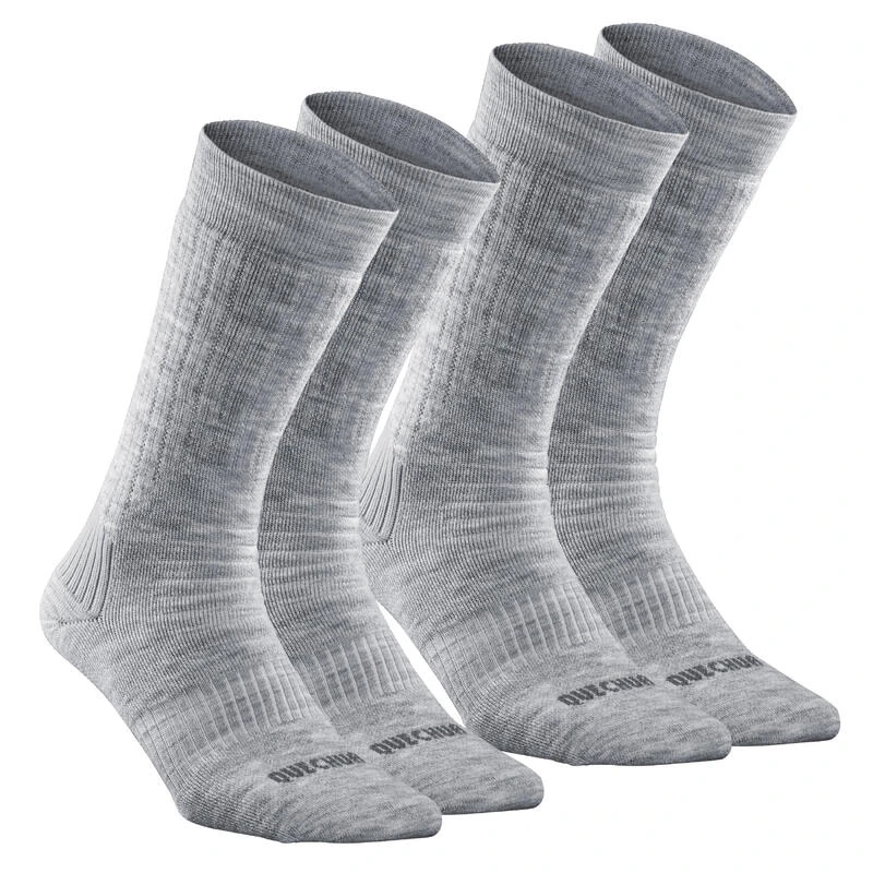 Calcetines Térmicos De Trekking Y Montaña Adulto Quechua SH100 Gris 2 Pares 1 Calcetines Térmicos De Trekking Y Montaña Adulto Quechua SH100 Gris 2 Pares
