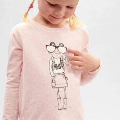 Camiseta De Montaña Trekking Protección Solar Niños 2-6 Años Quechua MH150 Rosa -Ropa Montañismo Tienda camiseta de montaa trekking proteccion solar nios 2 6 aos quechua mh150 rosa 2