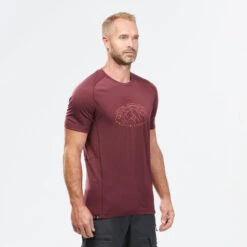 Camiseta De Montaña Y Trekking Manga Corta Lana Merino Hombre Forclaz MT500 -Ropa Montañismo Tienda camiseta de montaa y trekking manga corta lana merino hombre forclaz mt500 5