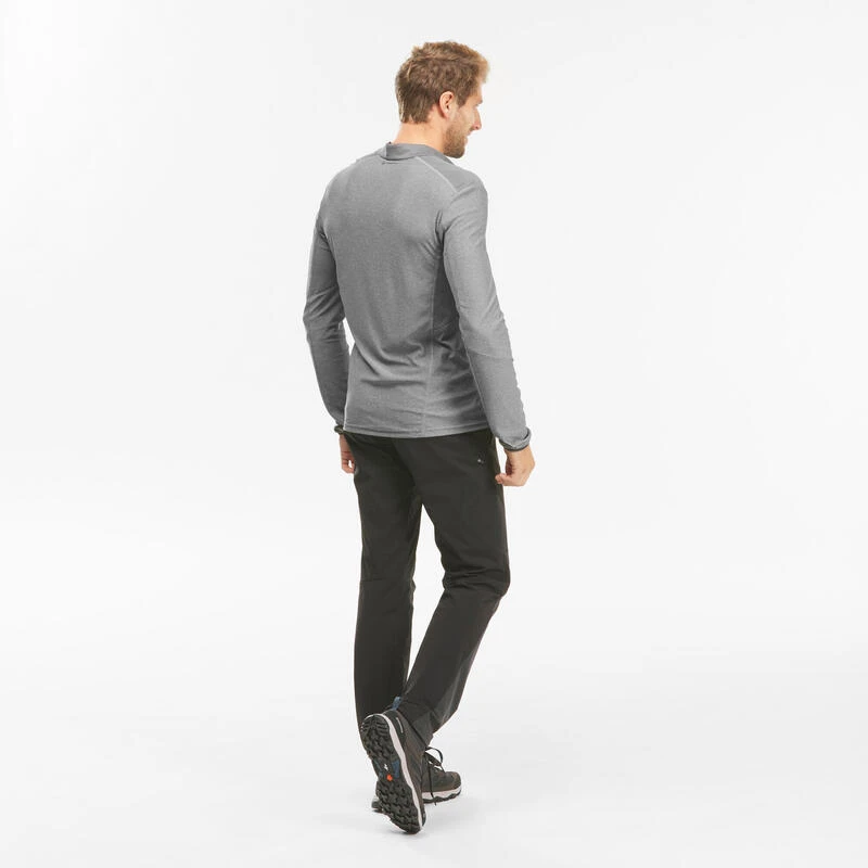 Camiseta Montaña Y Trekking De Manga Larga Hombre Quechua MH550 Gris 2 Camiseta Montaña Y Trekking De Manga Larga Hombre Quechua MH550 Gris - Imagen 2