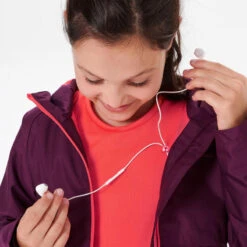 Chaqueta Impermeable De Montaña Trekking Niños 7-15 Años Quechua MH500 Violeta -Ropa Montañismo Tienda chaqueta impermeable de montaa trekking nios 7 15 aos quechua mh500 violeta 4