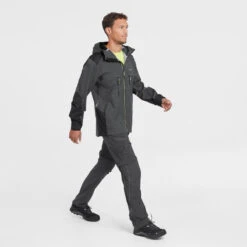 Chaqueta Impermeable De Montaña Y Trekking Hombre Quechua MH900 Negro -Ropa Montañismo Tienda chaqueta impermeable de montaa y trekking hombre quechua mh900 negro 2