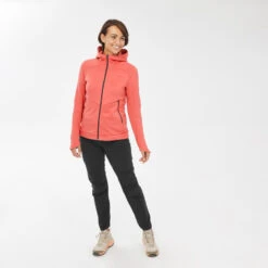 Chaqueta Polar De Montaña Y Trekking Con Capucha Mujer Quechua MH520 Naranja -Ropa Montañismo Tienda chaqueta polar de montaa y trekking con capucha mujer quechua mh520 naranja 2
