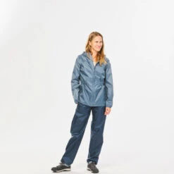 Chubasquero Impermeable De Montaña Y Trekking Mujer Quechua Raincut Azul 8 Chubasquero Impermeable De Montaña Y Trekking Mujer Quechua Raincut Azul -Ropa Montañismo Tienda chubasquero impermeable de montaa y trekking mujer quechua raincut azul 2