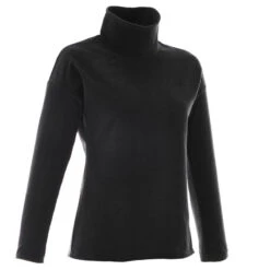 Forro Polar De Montaña Y Trekking Cuello Alto Mujer Quechua MH20 Negro -Ropa Montañismo Tienda forro polar de montaa y trekking cuello alto mujer quechua mh20 negro 4