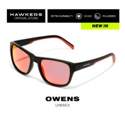 HAWKERS Gafas De Sol Para Hombre Y Mujer BLACK DARK POLARIZED - OWENS -Ropa Montañismo Tienda gafas de sol para hombre y mujer black red ruby polarized owens