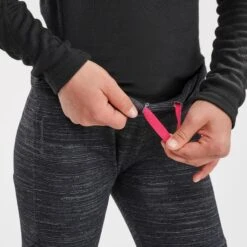 Mallas Térmicas De Montaña Y Trekking Niños 7-15 Años Quechua SH100 WARM Negro -Ropa Montañismo Tienda mallas termicas de montaa y trekking nios 7 15 aos quechua sh100 warm negro 3