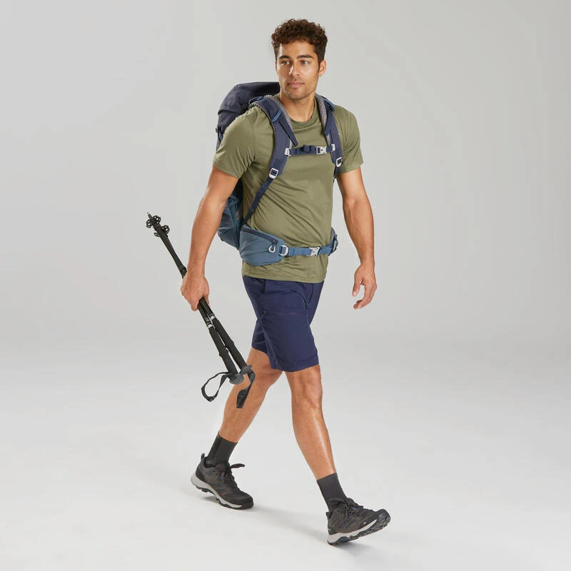 Pantalón Corto De Montaña Y Trekking Hombre Quechua MH100 Azul 4 Pantalón Corto De Montaña Y Trekking Hombre Quechua MH100 Azul - Imagen 4