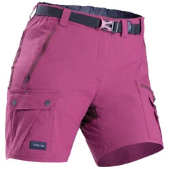 Pantalón Corto De Montaña Y Trekking Mujer Forclaz Trek500 Violeta -Ropa Montañismo Tienda pantalon corto de montaa y trekking mujer forclaz trek500 violeta 1