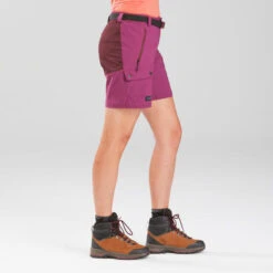Pantalón Corto De Montaña Y Trekking Mujer Forclaz Trek500 Violeta -Ropa Montañismo Tienda pantalon corto de montaa y trekking mujer forclaz trek500 violeta 2