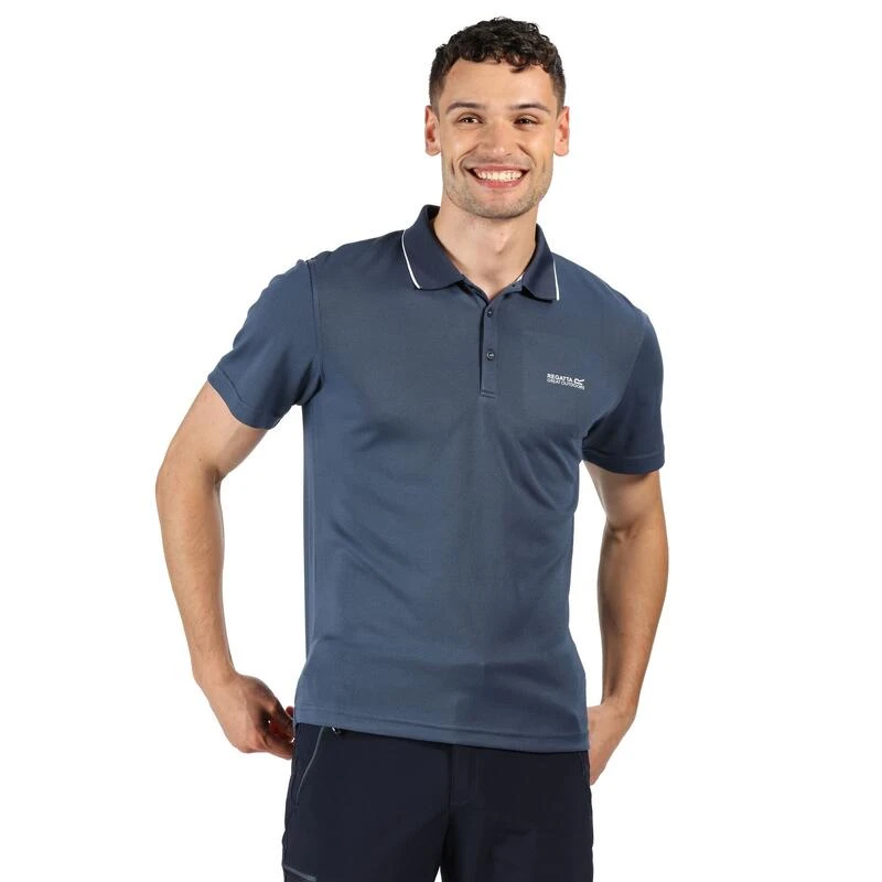 Regatta Polo Maverick V Activo Para Hombre Denim Oscuro 1 Regatta Polo Maverick V Activo Para Hombre Denim Oscuro
