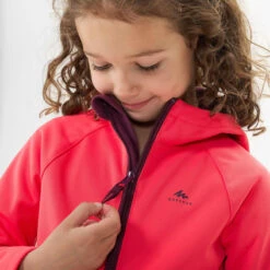 Softshell Montaña Y Trekking Niños 2-6 Años Quechua MH550 Rosa -Ropa Montañismo Tienda softshell montaa y trekking nios 2 6 aos quechua mh550 rosa 4