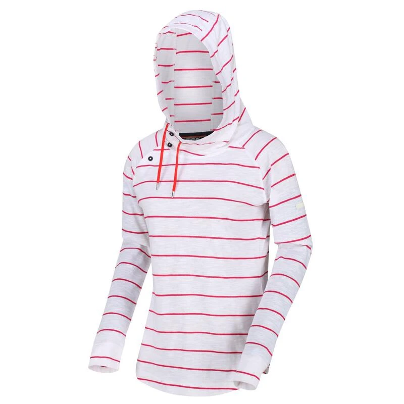 Regatta Sudadera Merindah Para Mujer Rosa Virtual, Blanco De Rayas 1 Regatta Sudadera Merindah Para Mujer Rosa Virtual, Blanco De Rayas