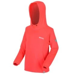 Regatta Sudadera Polar Eugina Con Capucha Para Niños Niñas Coral Fuego -Ropa Montañismo Tienda sudadera polar eugina con capucha para nios nias coral fuego 2