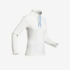 Quechua Sudadera Polar Montaña Y Nieve Mujer SH100 Warm Warm Blanco 8 Quechua Sudadera Polar Montaña Y Nieve Mujer SH100 Warm Warm Blanco -Ropa Montañismo Tienda sudadera polar montaa y nieve mujer sh100 warm warm blanco 3
